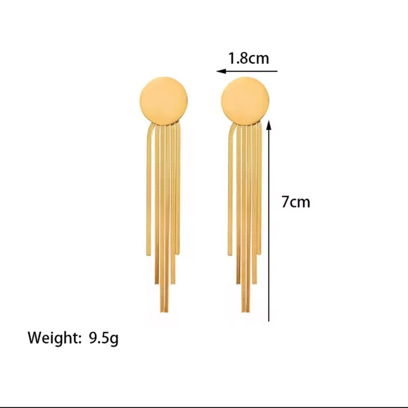 18k Gold plated stainless steel Earrings - Picture 3 of 7